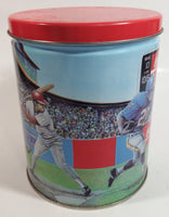 1994 Coca-Cola Coke Soda Pop Basketball, Football, Baseball Sports Themed 6" Tall Tin Metal Canister