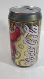 Zellers Holiday Joy Coca-Cola Coke Soda Pop Christmas Santa Themed 7 3/4" Tall Can Shaped Metal Coin Bank