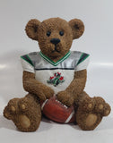 Very Hard To Find CFL Canadian Football League Grey Cup Championship Regina 2003 #03 Saskatchewan Roughriders 6 1/2" Tall Resin Teddy Bear Coin Bank Sports Team Collectible