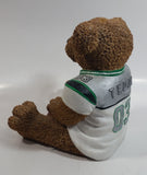 Very Hard To Find CFL Canadian Football League Grey Cup Championship Regina 2003 #03 Saskatchewan Roughriders 6 1/2" Tall Resin Teddy Bear Coin Bank Sports Team Collectible