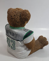 Very Hard To Find CFL Canadian Football League Grey Cup Championship Regina 2003 #03 Saskatchewan Roughriders 6 1/2" Tall Resin Teddy Bear Coin Bank Sports Team Collectible