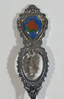 Moose Jaw, Saskatchewan Canada Enamel Prairie Lily Decor Metal Spoon with Grain Elevator Charm