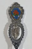 Moose Jaw, Saskatchewan Canada Enamel Prairie Lily Decor Metal Spoon with Grain Elevator Charm