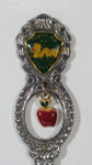 Penticton, British Columbia, Canada Enamel Ogopogo Metal Spoon with Red Apple Charm