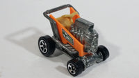 2001 Hot Wheels Express Lane Gator Bait Market Neon Orange Grocery Shopping Cart Die Cast Toy Car Vehicle