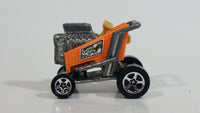 2001 Hot Wheels Express Lane Gator Bait Market Neon Orange Grocery Shopping Cart Die Cast Toy Car Vehicle