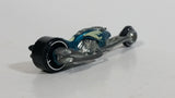 2008 Hot Wheels Team: Custom Bikes Hammer Sled Motorcycle Aqua Green Blue Die Cast Toy Motorbike Vehicle