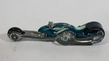 2008 Hot Wheels Team: Custom Bikes Hammer Sled Motorcycle Aqua Green Blue Die Cast Toy Motorbike Vehicle