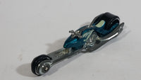 2008 Hot Wheels Team: Custom Bikes Hammer Sled Motorcycle Aqua Green Blue Die Cast Toy Motorbike Vehicle