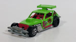 2012 Hot Wheels Demolition Derby Greased Gremlin Lime Green Die Cast Toy Car Vehicle