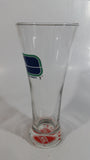 Vancouver Canucks NHL Ice Hockey Circa 1970/71 Vintage Logo 7" Tall Clear Pilsner Glass with Red NHL Crest Bottom