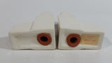 Saskatchewan Prairie Lily Flower White Ceramic Grain Elevators Salt & Pepper Shaker Set