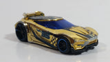2013 Hot Wheels Racing Super Chromes Chicane Gold Chrome Die Cast Toy Race Car Vehicle