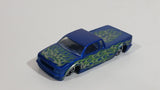 2003 Hot Wheels First Editions Steel Flame Metallic Blue Die Cast Toy Car Low Rider Truck Vehicle