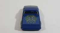 2003 Hot Wheels First Editions Steel Flame Metallic Blue Die Cast Toy Car Low Rider Truck Vehicle