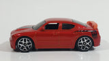 2007 Hot Wheels Dodge Charger SRT8 Metalflake Dark Orange Die Cast Toy Car Vehicle