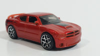 2007 Hot Wheels Dodge Charger SRT8 Metalflake Dark Orange Die Cast Toy Car Vehicle