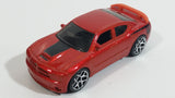 2007 Hot Wheels Dodge Charger SRT8 Metalflake Dark Orange Die Cast Toy Car Vehicle