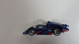 2001 Hot Wheels Pavement Pounder Sol-Aire CX-4 Blue Die Cast Toy Car Vehicle Opening Rear Hood