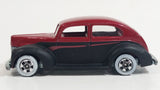 2007 Hot Wheels Since '68 '40 Ford 2-Door Metalflake Red and Black Die Cast Toy Hot Car Vehicle WW