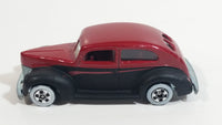 2007 Hot Wheels Since '68 '40 Ford 2-Door Metalflake Red and Black Die Cast Toy Hot Car Vehicle WW