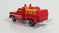 RealToy Boeing Aerospace Red Fire Pickup Truck with Yellow Ladders Die Cast Toy Car Vehicle