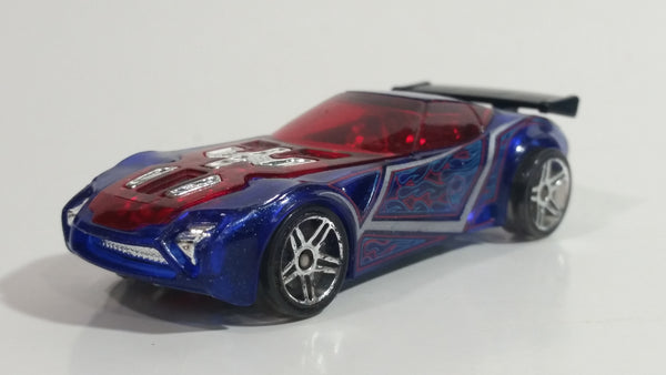 2008 Hot Wheels Phantom X-Raycers Nerve Hammer Metalflake Translucent Dark Blue Die Cast Toy Car Vehicle