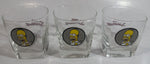 Set of 3 2010 Fox The Simpsons Home Simpson Carton Character Themed Dark Grey Themed 3 1/2" Tall Whisky Glass Cup