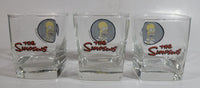 Set of 3 2010 Fox The Simpsons Home Simpson Carton Character Themed Dark Grey Themed 3 1/2" Tall Whisky Glass Cup