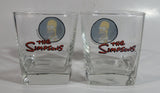 Set of 2 2010 Fox The Simpsons Home Simpson Carton Character Themed Black Themed 3 1/2" Tall Whisky Glass Cup