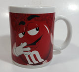 2014 M&M's Chocolate Candy Snack Red and Yellow Characters Ceramic Coffee Mug Cup Collectible