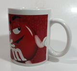 2014 M&M's Chocolate Candy Snack Red and Yellow Characters Ceramic Coffee Mug Cup Collectible