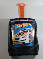 2011 Hot Wheels 100 Car Carry Case 1/64 Scale Black Die Cast Toy Car Vehicles Collectible with Wheels and Extending Pull Handle