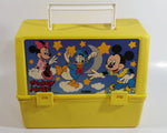 Disney Mickey Mouse Minnie Mouse Donald Duck Cartoon Characters Stars and Moon Themed Thermos Brand Yellow Lunch Box