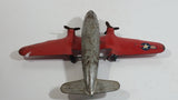 Vintage 1950s Wyandotte Twin Propeller Airforce Military Pressed Steel Toy Airplane 9 1/2" Wing Span