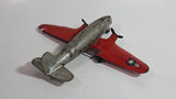 Vintage 1950s Wyandotte Twin Propeller Airforce Military Pressed Steel Toy Airplane 9 1/2" Wing Span