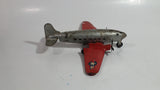 Vintage 1950s Wyandotte Twin Propeller Airforce Military Pressed Steel Toy Airplane 9 1/2" Wing Span