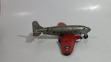 Vintage 1950s Wyandotte Twin Propeller Airforce Military Pressed Steel Toy Airplane 9 1/2" Wing Span