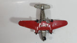 Vintage 1950s Wyandotte Twin Propeller Airforce Military Pressed Steel Toy Airplane 9 1/2" Wing Span
