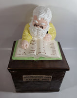 Vintage Christmas Themed Santa Accounting Dept S. Clause MGR 13" Tall Ceramic Cookie Jar