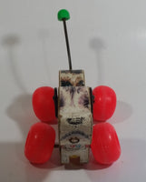 Vintage 1968 Fisher Price 693 Little Snoopy Wooden Dog Pull Toy with Metal Spring Tail