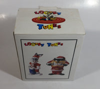 1993 Warner Bros. Looney Tunes Bugs Bunny and Taz Cartoon Characters Christmas Themed 5" Tall Ceramic Salt & Pepper Shakers In Box