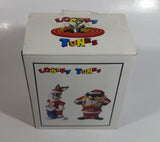 1993 Warner Bros. Looney Tunes Bugs Bunny and Taz Cartoon Characters Christmas Themed 5" Tall Ceramic Salt & Pepper Shakers In Box