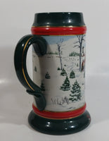 1991 Budweiser Holiday Stein Collection The Season's Best Ceramic Beer Stein By Artist Susan Sampson - Handcrafted in Brazil by Ceramarte