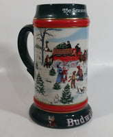 1991 Budweiser Holiday Stein Collection The Season's Best Ceramic Beer Stein By Artist Susan Sampson - Handcrafted in Brazil by Ceramarte