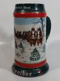 1991 Budweiser Holiday Stein Collection The Season's Best Ceramic Beer Stein By Artist Susan Sampson - Handcrafted in Brazil by Ceramarte