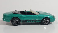 1998 Hot Wheels First Editions Jaguar XK-8 Convertible Metallic Turquoise Green Die Cast Toy Car Vehicle