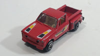 1980s Yatming Chevrolet LUV Stepside Pickup Truck Red No. 1700 Die Cast Toy Car Vehicle