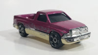 2006 Hot Wheels Open Stock Dodge Ram 1500 Pickup Truck Metalflake Magenta Pink Purple Die Cast Toy Car Vehicle