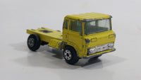 Vintage Yatming Semi Delivery Truck Bright Yellow Die Cast Toy Car Vehicle